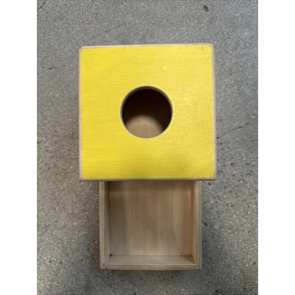 LOVEVERY Montessori Wooden Yellow Box 